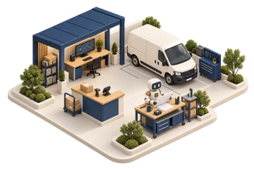 Delivery workspace in the Cobalt business campus.